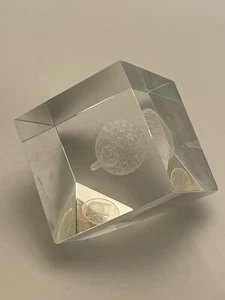 Crystal Cube Laser Art For Golfer Paperweight - Picture 1 of 12