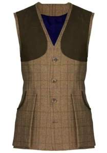Mens Laksen Esk Tweed Shooting Waistcoat - 2XL - Picture 1 of 1