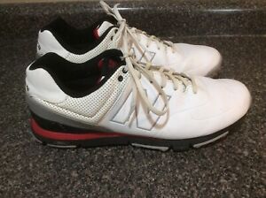 New Balance 574 Golf Shoes White/Red 13 Medium EUC