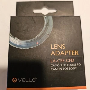 Vello LA-CEF-CFD Canon FD Lens to Canon EF/EF-S-Mount Camera Lens Adapter - Picture 1 of 4