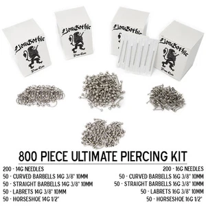 Lion Gothic Ultimate Piercing Kit Lot of 800 - Picture 1 of 1