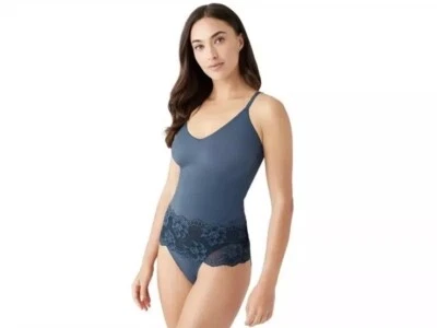 WACOAL 811363 LIGHT AND LACY Camisole ~ SARGASSO SEA BLUE medium NWT ~ $36 - Image 1 of 4