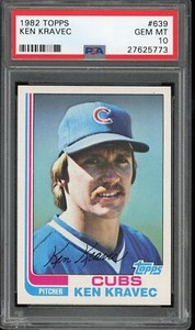1982 Topps Baseball #639 Ken Kravec PSA 10