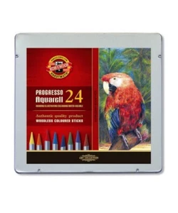 Koh I Noor set of 24 woodless aquarell coloured pencils 8784 24 - Picture 1 of 1