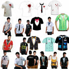 Printed T-Shirt Mens Fancy Dress Costume Stag Do Party Casual T Shirts Cowboy