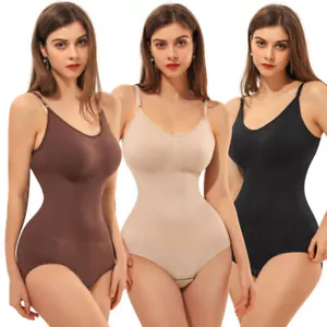 Women Seamless Full Body Shaper Tummy Control Butt Lifter Shapewear Bodysuit US - Picture 1 of 20