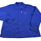 Vtg French Eu Worker Chore Work Husky Shirt Jacket   Sz Large 108 Worn Vtg