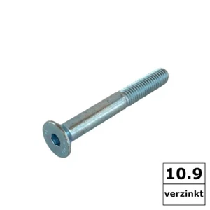 Senkkopfschrauben Senkschrauben 10.9 metrisch verzinkt M8 - M12 Innensechskant b - Picture 1 of 8