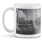 White Ceramic Mug - BW - Grand Piano Abstract Forest #37417