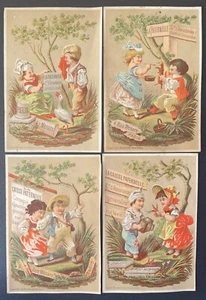 Lot of 4 Chromos La Paternelle small couples - Guyard - Birds - Picture 1 of 2