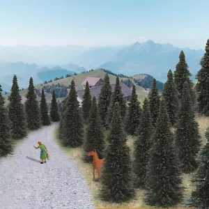 20pcs Model Pine Trees O Scale 1:50 Green Pines Model Railroad Layout 12.5cm - Picture 1 of 7