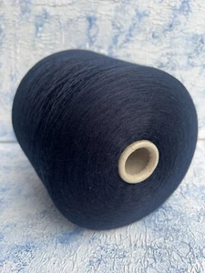 Blue Navy 100% merino fine Lace Yarn Loro Piana 3000m/100g , per 100g (3.52oz) - Picture 1 of 5