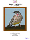 RED WATTLEBIRD - cross stitch chart 