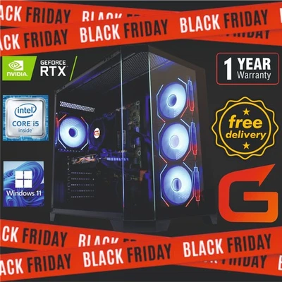 REDUCED XMAS GAMING PC I5 6th 32GB 1TB+480 SSD RTX 12GB 3060 W11 FREE DELIVERY - Image 1 of 4