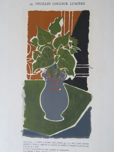 Georges BRAQUE (1882-1963) BELLE LITHO NATURE MORTE VASE FLEURS FAUVISME 1963 a - Imagen 1 de 6