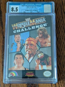 WWF WRESTLEMANIA CHALLENGE Nintendo NES Game CIB Complete 1990 CGC Grade 8.5 WWE - Picture 1 of 3