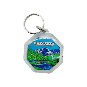 Colorado Mountain Landscape Keychain Acrylic Souvenir  - Picture 1 of 4