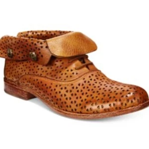 Patricia Nash Womens Sabrina Perforated Leather Lace Up Booties Sz 7.5 - Picture 1 of 11