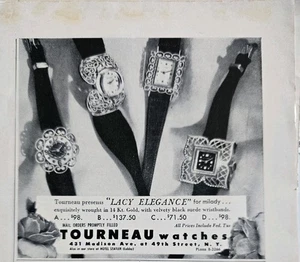 1951 Tourneau Womens Lacy Elegance Watch Watches vintage ad - Picture 1 of 1