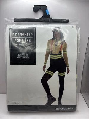 Firefighter Catsuit Women Suit Yourself Fancy Dress Up Halloween Adult Costume - Image 1 of 4