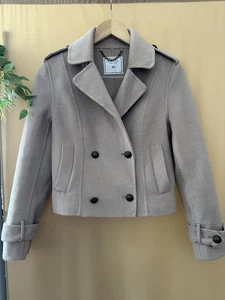New Belle & Bloom Better Off Military Wool Cropped Peacoat Jacket XS SAND - Picture 1 of 15