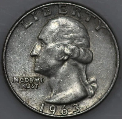 * 1963-D Washington Quarter 90% Silver As Shown - Image 1 of 2