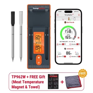 ThermoPro Twin TempSpike TP962W 500FT Wireless Meat Thermometer 2 Probes Booster - Picture 1 of 11