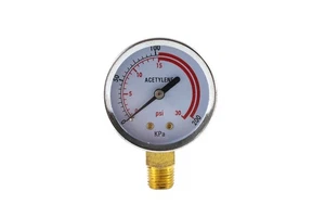 - Manometro bassa pressione per regolatore acetilene 0-30 psi - 2 pollici - Foto 1 di 3