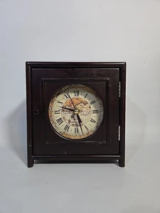 Holz Uhrenregal Schreibtisch Aufbewahrung braun - Bild 1 von 6