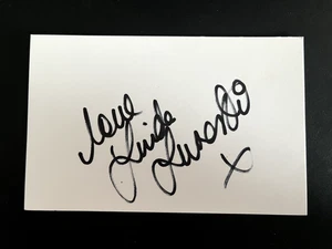 LINDA LUSARDI - GLAMOUR MODEL & ACTRESS - SIGNED WHITE CARD - Picture 1 of 1