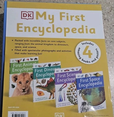 My First Encyclopedia Set of 4 - Animal Dinosaur Space Science Box Set DK NEW  - Image 1 of 4