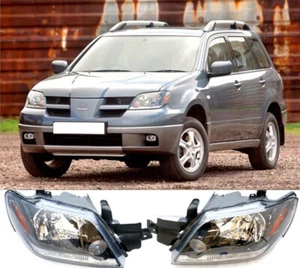 Front Head lamp Headlights Assembly Set 2X For MITSUBISHI Outlander 2003-2005 - Picture 1 of 3