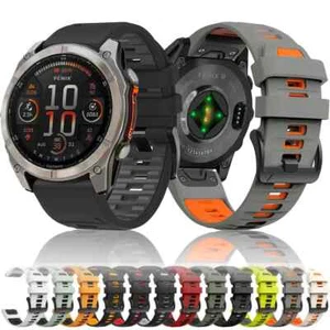 Correa de muñeca deportiva para Garmin Fenix 8 E 7 7X 6 6X Pro 5 5X 965 955 G1 - Imagen 1 de 37