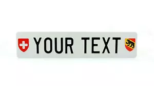 REPLICA Bern Swiss car license plate with text and numbers 52x11 TOP QUALITY - Picture 1 of 2