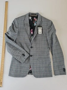 Herren Sakko Matalan Größe 36 Regular Langarm Knopfleiste Grau 9871 - Bild 1 von 12