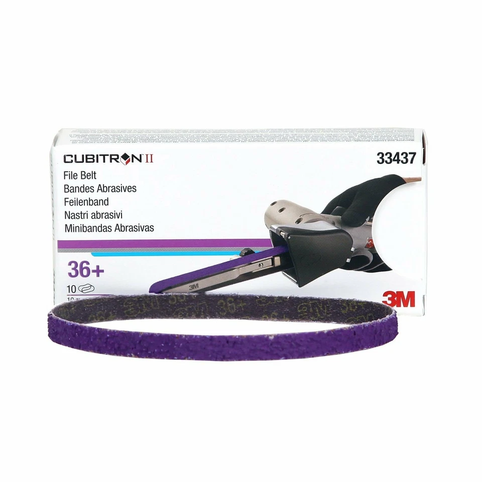 3M Cubitron II File Belt 10mm x 330mm 3/8 in X 13 in 80+ grade 33440 10 Pack - image 1 of 1