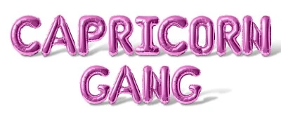 Banner Globo Letra CAPRICORNIO PANDILLA - 10 Opciones de Color - Decoración Fiesta Cumpleaños Foto 1 de 4