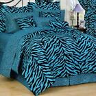 Blue Zebras Quilt Duvet Cover Set Queen Kids Pillowcase Super King