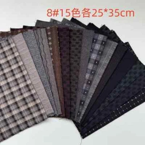 Black Japanese Yarn Dyed Cotton Fabric Handmade Patchwork Craft Sewing Material - Picture 1 of 10