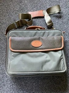 Mulberry Laptoptasche grün Nylon hellbraun Leder - Bild 1 von 24