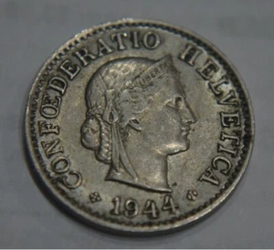 5 Rappen Confoederatio Helvetica aus der Schweiz 1944 (81 Jahre alt) - Bild 1 von 2