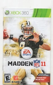 Madden NFL 11 Xbox 360 MANUAL ONLY Authentic NO TRACKING - Picture 1 of 1