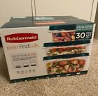 RUBBERMAID FOOD STORAGE CONTAINERS EASY FIND LIDS IN FOREST GREEN 30 PIECE SET