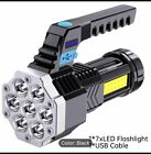 Flashlight LED Super Bright Work Torch Camping Tactical Lamp USB Rechargeable UK