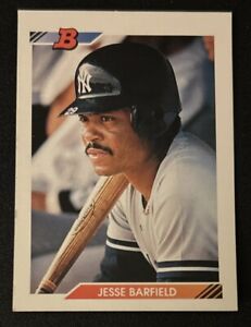 1992 Bowman Jesse Barfield Baseball Card #295 Yankees OF VGEX O/C