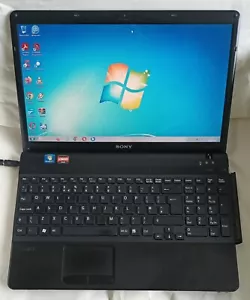 Sony Vaio VPCEE3JOE PCG-61611M DA0NE7MB6D0 Black Laptop 15.6" 2GB 128GB Windows - Picture 1 of 18
