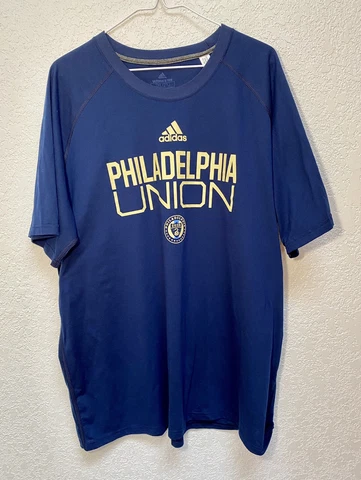 Adidas Philadelphia Union T-shirt Men’s Size 2XL Blue MLS Soccer Football Futbol Cover