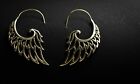 Angel Wings Gold Plated Brass Earrings