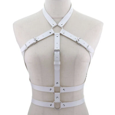 Women Punk Style PU Leather BDSM Bra Harness Lingerie Body Bondage Straps - Image 1 of 4