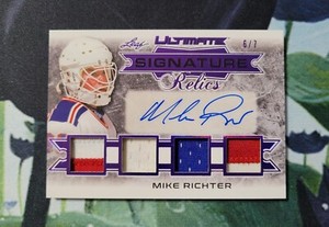 2020 Leaf Ultimate Signature Relics Mike Richter game used memorabilia auto /7